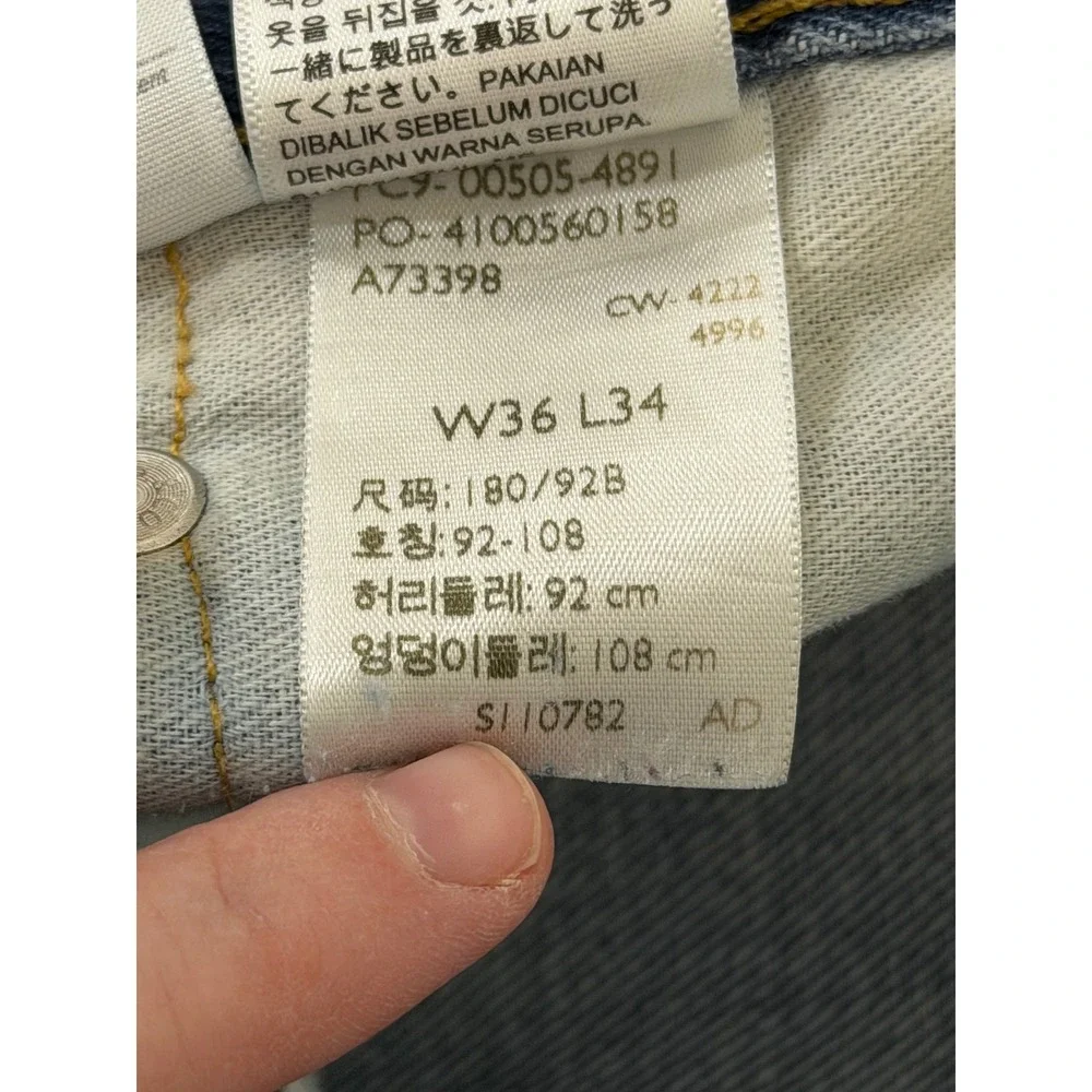 Levi's 505 Regular Fit Straight Leg Men's Blue Denim Jeans W36 L34 Normcore